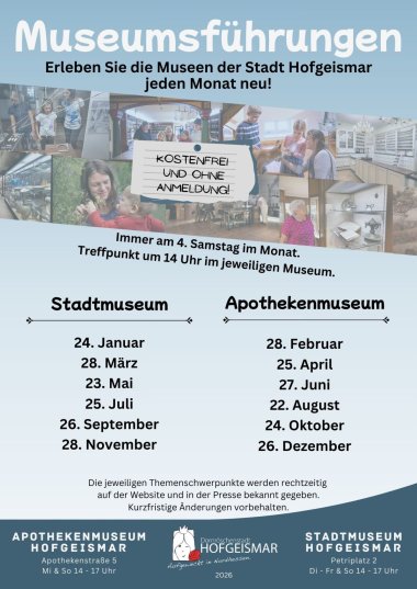 Museumsführungen Übersicht - 1