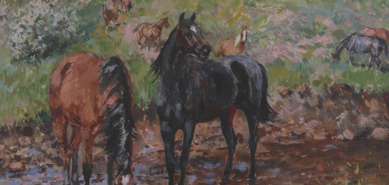 Rocholl_Pferde am Fuße der Sababurg.jpg