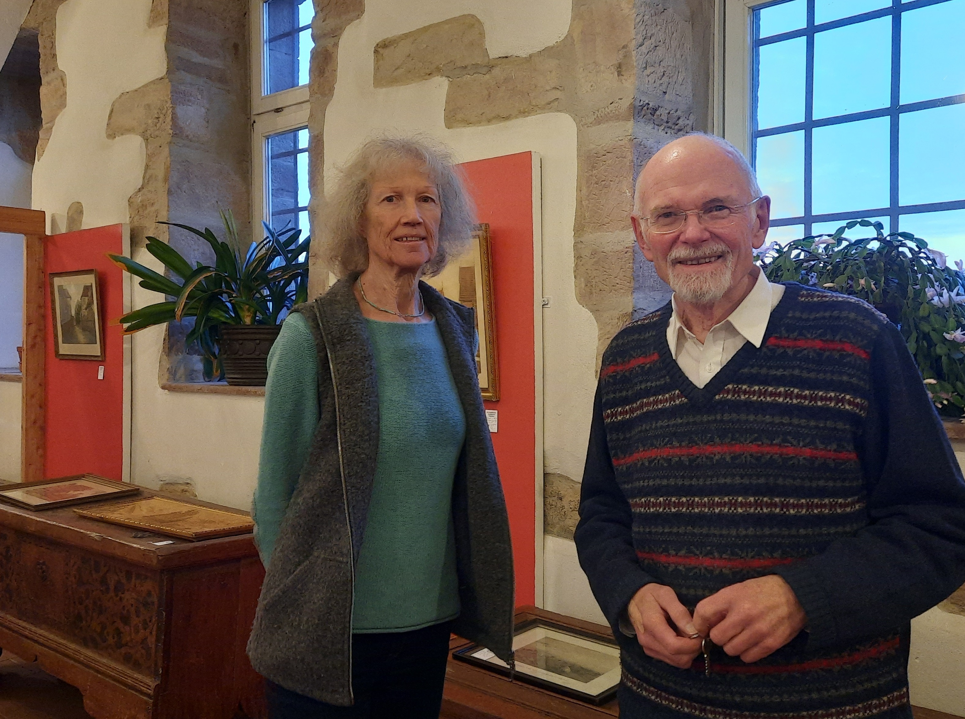 Sonntagsöffnungszeit dank Ehrenamt: Julia Drinnenberg und Arnd Naundorf begrüßen die Gäste und berichten stellvertretend für das Team des Stadtmuseums von ihrem Engagement.